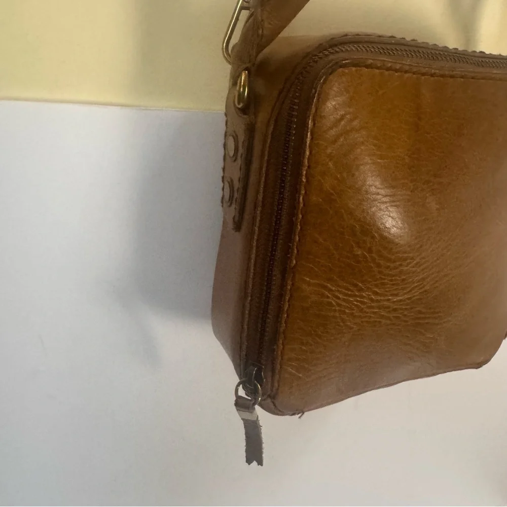 Madewell Leather Square Satchel Bag Shoulder Crossbody Zip Satchel Minimalist - Picture 8 of 16